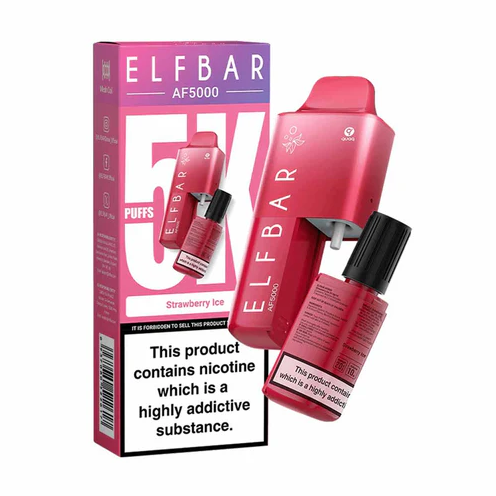 Elf Bar Af5000  | Disposable Vape 5k | Strawberry Ice 