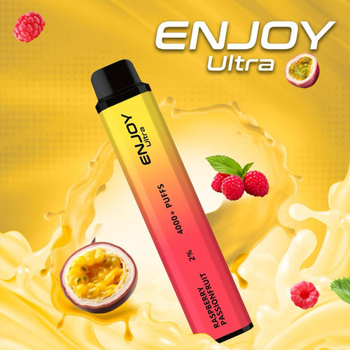 Enjoy Ultra 4000 Puff Disposable Vape Raspberry Passionfruit