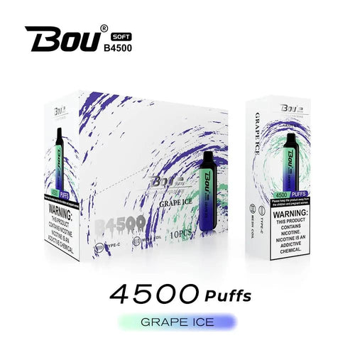 Bou Soft B4500 Disposable Vape | Grape Ice 4500 Puffs 