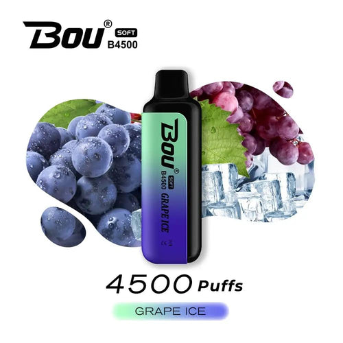Bou Soft B4500 Disposable Vape | Grape Ice 4500 Puffs 