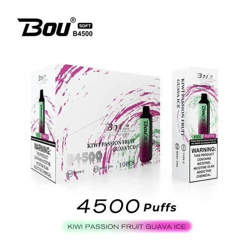 Bou Soft B4500 Vape | Kiwi Passion Fruit Guava Ice 4500 