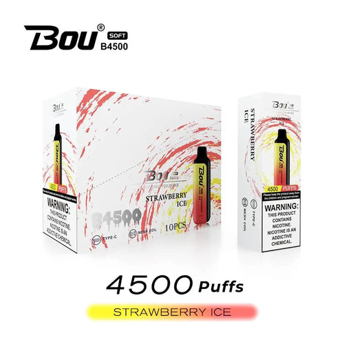 Bou Soft B4500 Disposable Vape | Strawberry Ice 4500 Puffs