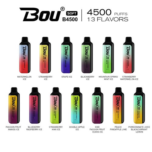Bou Soft B4500 Disposable Vape | Wholesale Box of 10 