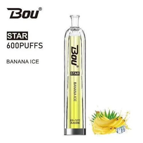 Bou Star 600 Puffs | Banana Ice Disposable Vape