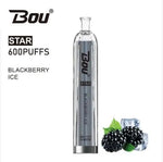 Bou Star 600 Puffs | Blackberry Ice Disposable Vape