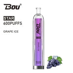 Bou Star 600 | Disposable Vape | Grape Ice 
