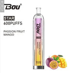 Bou Star 600 | Disposable Vape | Passion Fruit Mango