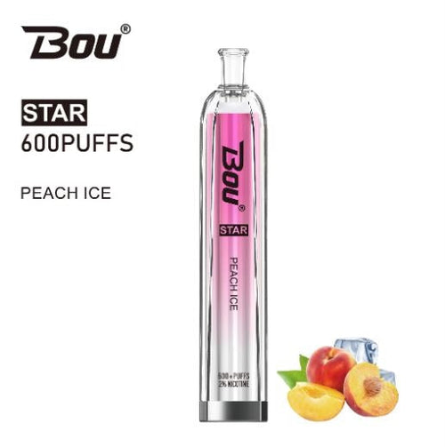 Bou Star 600 | Disposable Vape | Peach Ice