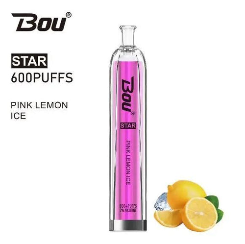 Bou Pro 600 | Disposable Vape | Pink Lemon Ice 