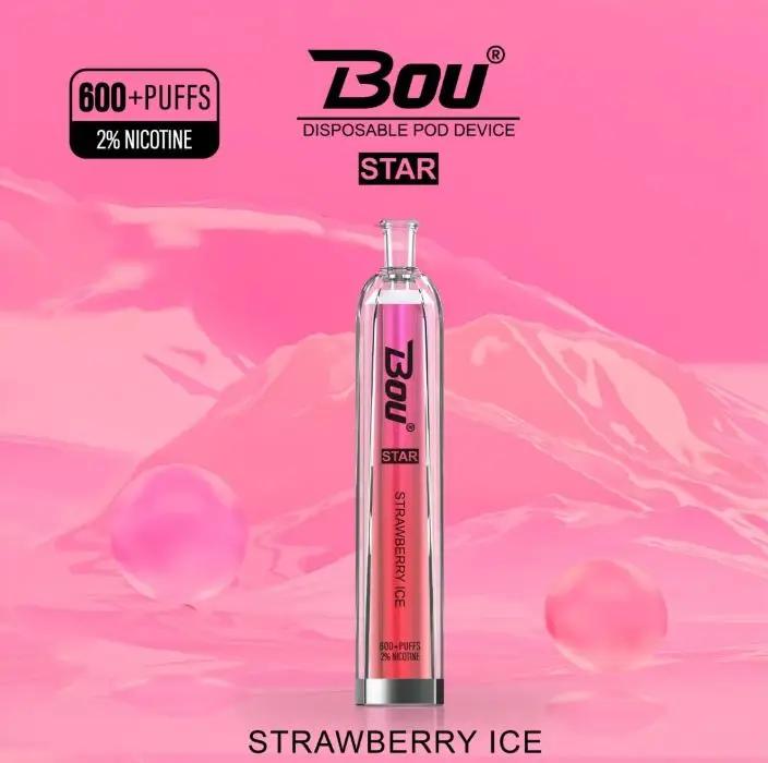 Bou Star 600 | Disposable Vape | Strawberry Ice 