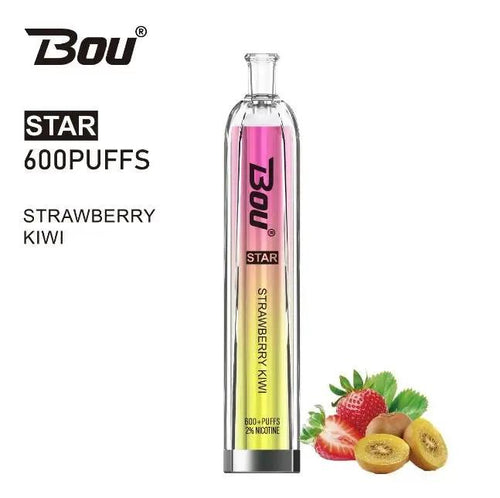 Bou Star 600  | Disposable Vape | Strawberry Kiwi 