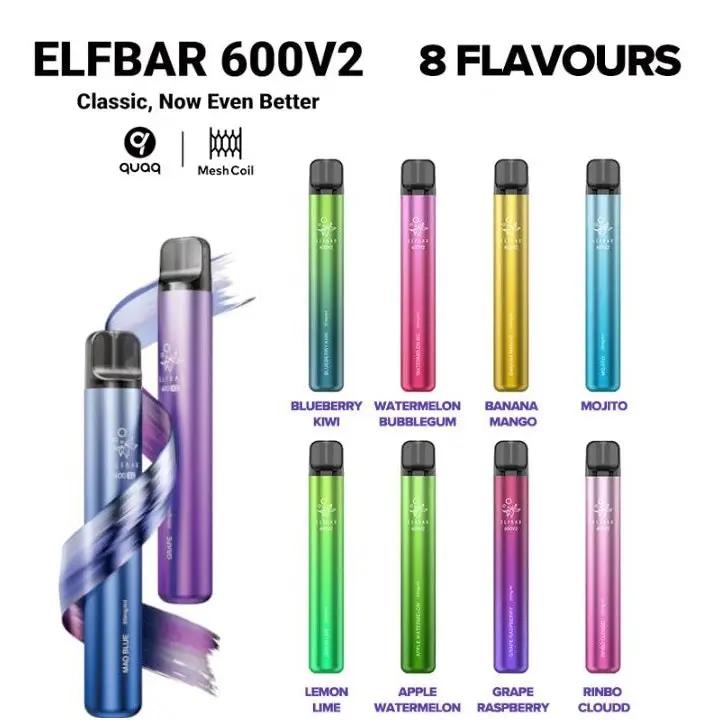 ElfBar 600V2 | Vape Box Of 10 Disposable Vape Wholesale