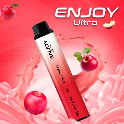 Enjoy Ultra 4000 Puffs | Disposable Vape | Red Apple Ice