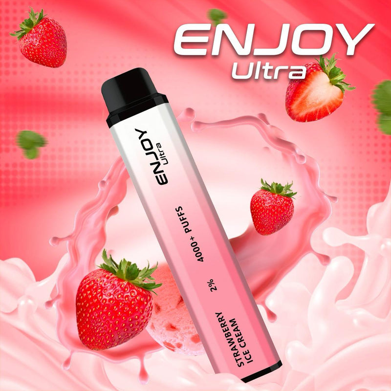 Enjoy Ultra 4000 Puffs | Vape | Strawberry Ice Cream 