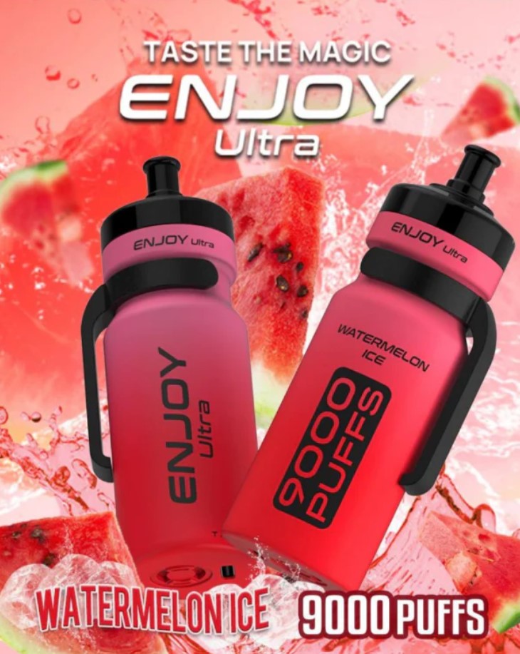 Enjoy Ultra 9000 Puffs | Watermelon Ice Disposable Vape 