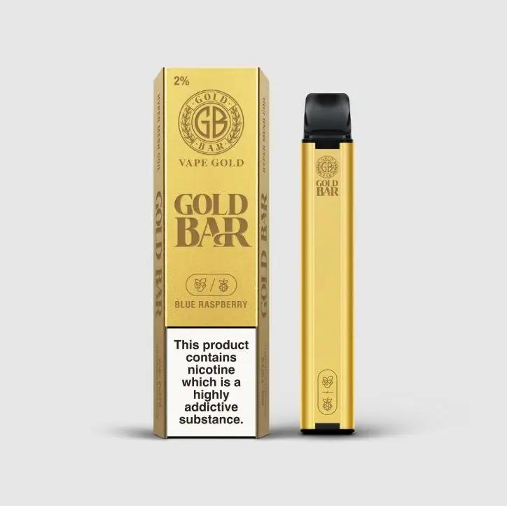 Gold Bar Vapor Disposable Vape | Blue Raspberry - 600 Puff