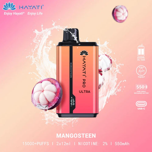 Hayati Pro Ultra 15000 Puffs | Mangosteen 