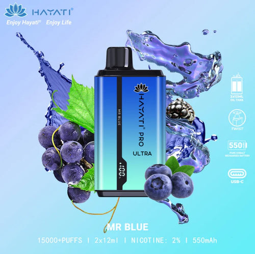 Hayati Pro Ultra 15000 Puffs | Disposable Vape | Mr Blue