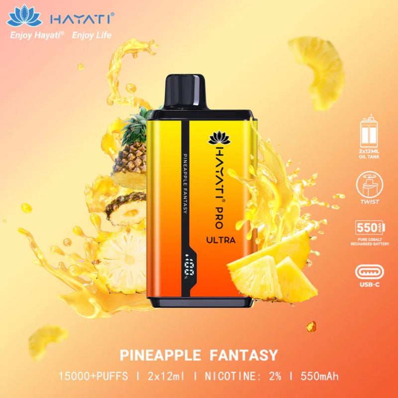 Buy Hayati Pro Ultra 15000 Puffs | Pineapple Fantasy 