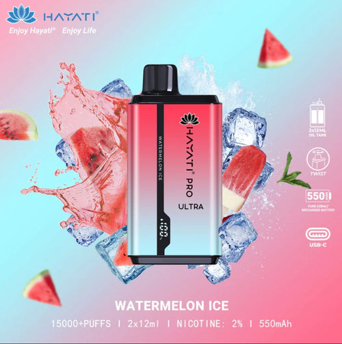 Hayati Pro Ultra 15000 Puffs | Watermelon Ice 