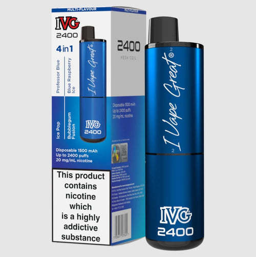 IVG 2400 Disposable Vapes | Blue Edition | 4 Flavours in 1