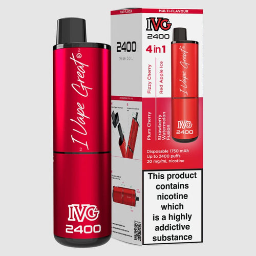 IVG 2400 Disposable Vapes | Red Edition | 4 Flavours in 1