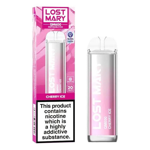 Lost Mary QM600 | Cherry Ice 600 Disposable Vape