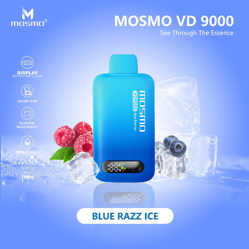 Mosmo VD 9000 |  Disposables  Vape | Blue Razz Ice