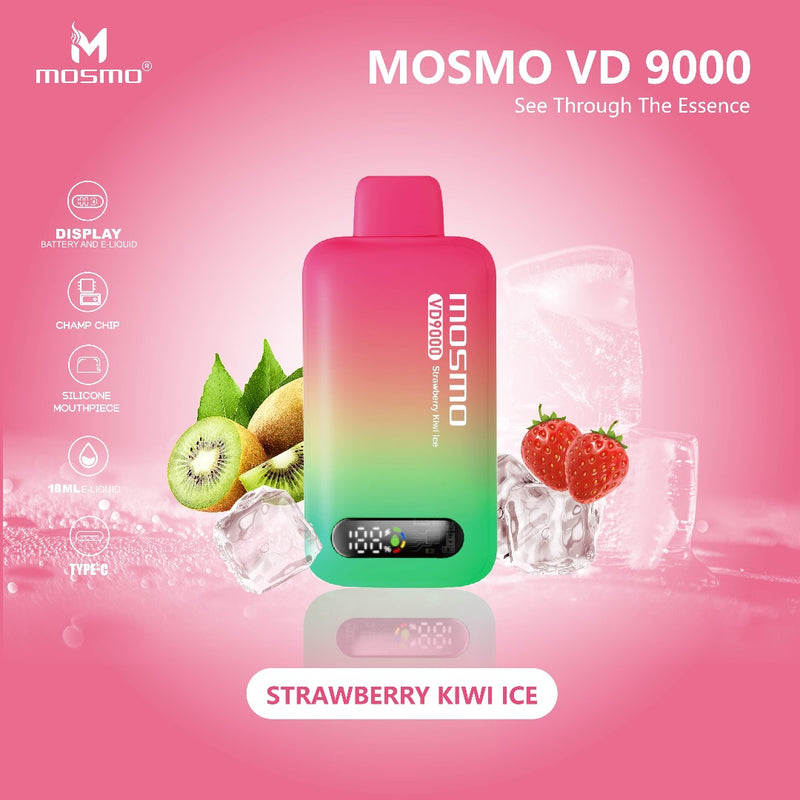 Mosmo VD 9000 | Disposable Vape | Strawberry Kiwi Ice 