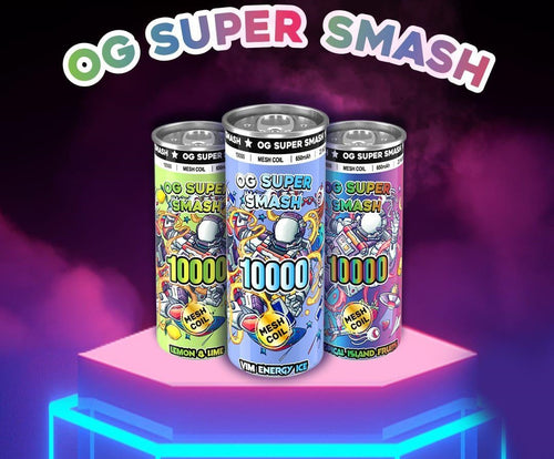 OG Super Smash 10000 Puffs | Vapes  | Fizzy Cherry 