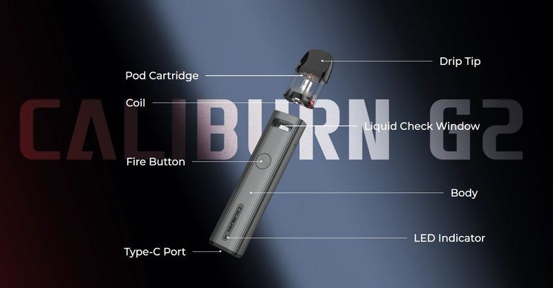 Uwell Caliburn G2 Pod Vape Kit | Black Carbon