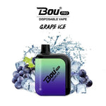 Box Of 10 - Bou Pro 7000 Vape | Grape Ice 7000 Vape Disposable